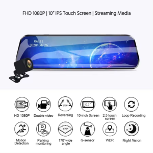 streaming rearview mirror dash cam